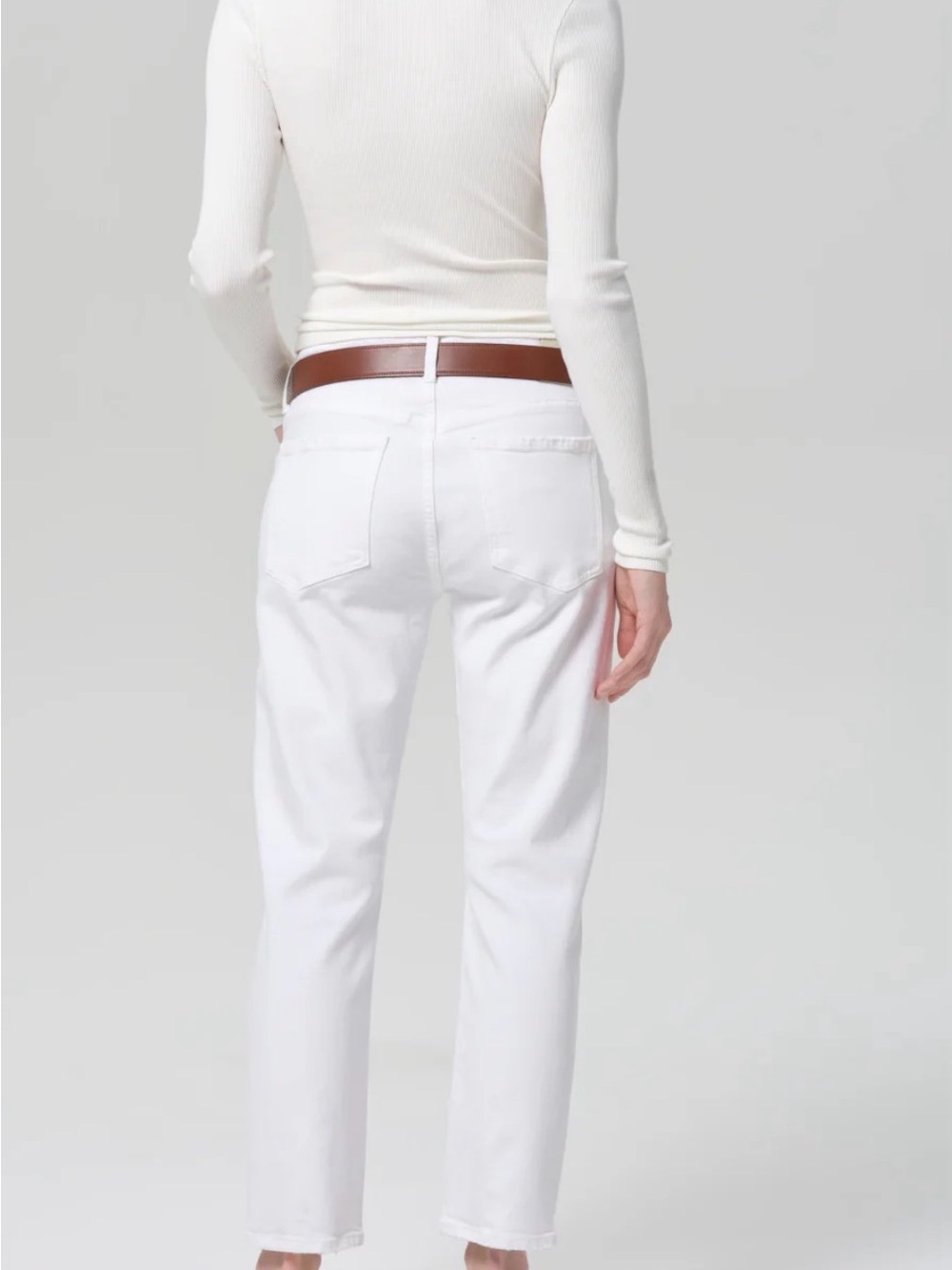 C of H Citizens of Humanity Emerson Slim Boyfriend 27” in Soft White 24 - Picture 3 of 6